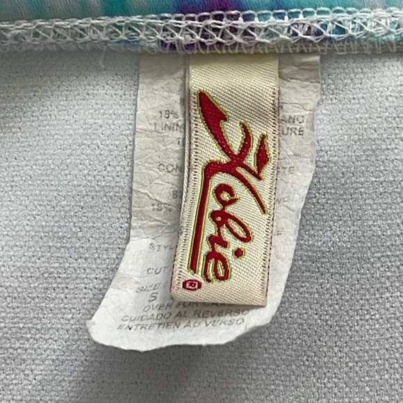 HOBIE Bikini Bottom Tie-Dye Purple, Turquoise, Green&White w/Heart Print-Sm - Picture 7 of 8